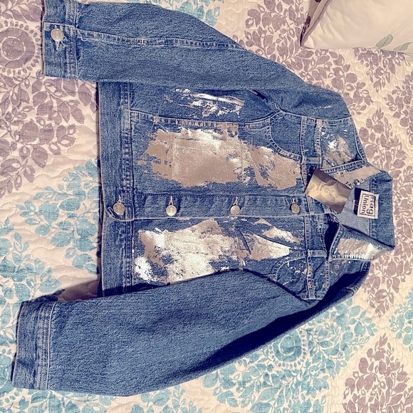 Denim Jacket with Silver Accents - Picture 1 of 5